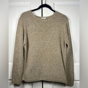 Columbia Women’s Sportswear Teddy Fuzzy Long Sleeve Tan Pullover Sweater Size M